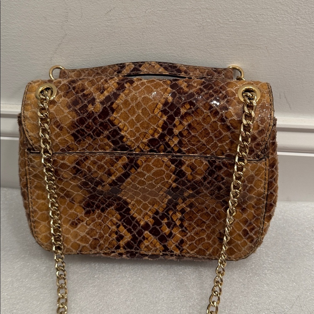 Michael Kors python-embossed patent leather turn-… - image 3